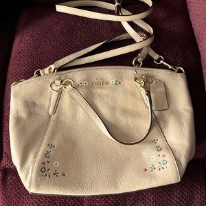 Tan medium size coach bag